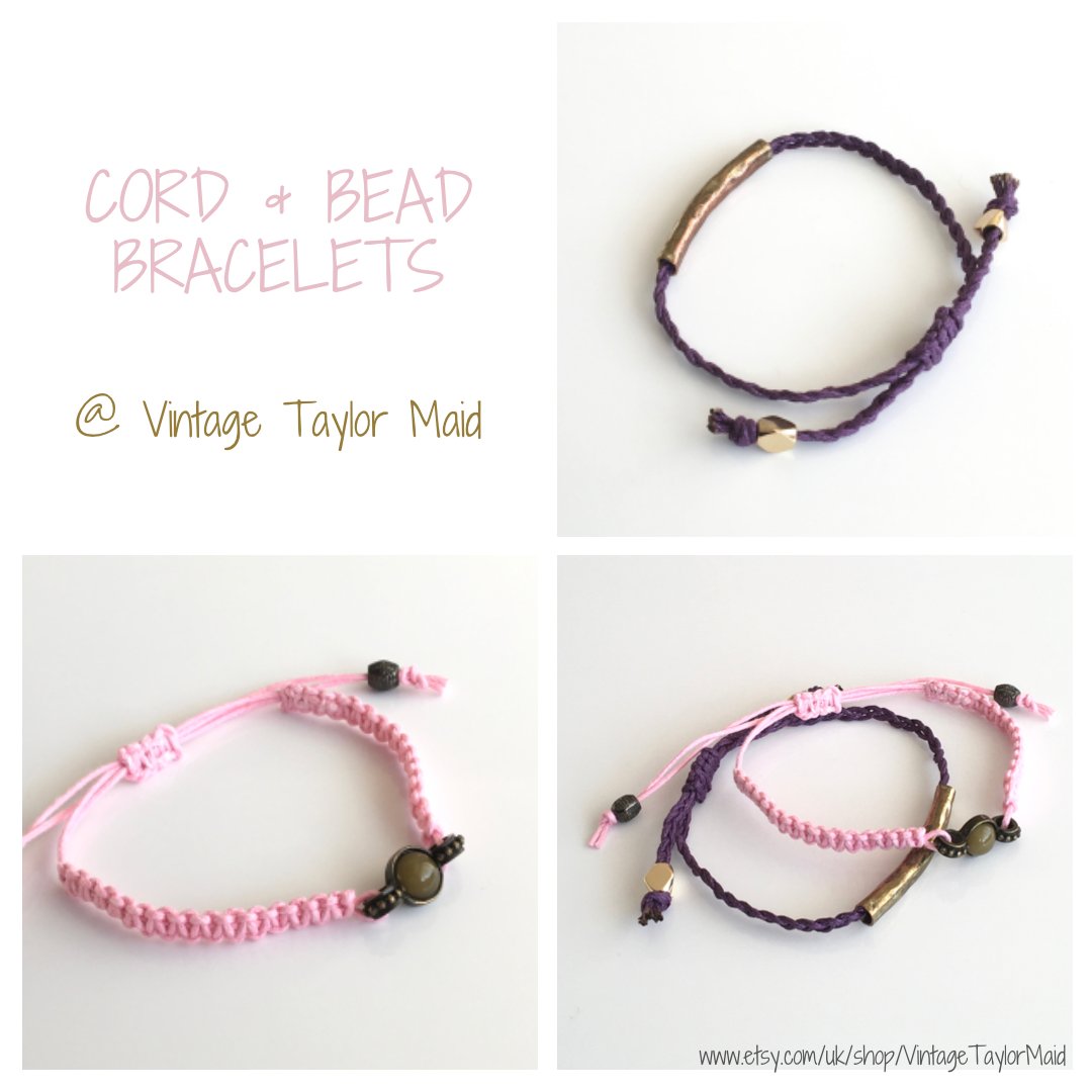 Waxed cotton cord bracelets for the casual look... #elevenseshour #handcraftedjewellery #funjewellery