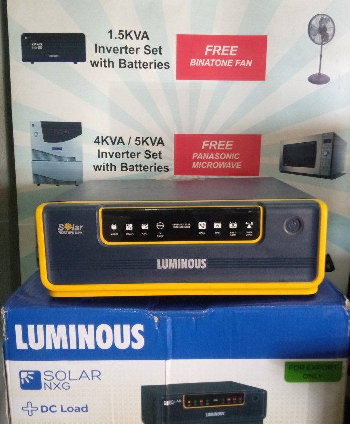 YempretzPower's tweet photo. 1.5Kva 24v Luminous Inverter
220Ah Luminous battery
300watt solar panel
It will power your:
20 bulbs
5 fans
3 TVs
Washing machine
Computers

Call 07031985213 or 08179106005 for yours today
We work nationwide 
#QueenErica https://t.co/6SQzbr6atd