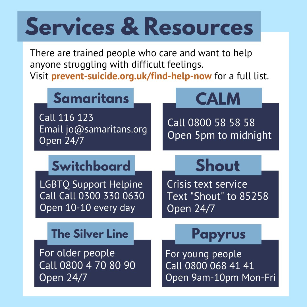 GrassrootsSP's tweet photo. Regardless what is going on or the situation you are in, there are trained people who care and want to help support anyone struggling with difficult feelings ❤️

https://t.co/4oHEMwGIRJ

@samaritans @theCALMzone @switchboardLGBT, @GiveUsAShout @TheSilverLineUK @PAPYRUS_tweets https://t.co/QBYH1zFEUD