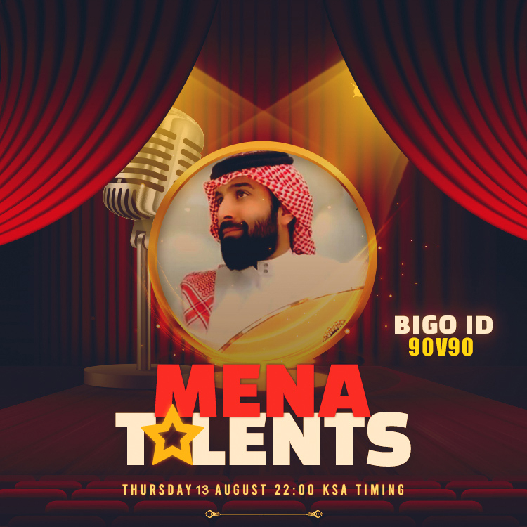 انتظرونا يوم الخميس 13/8 الساعة 10 مساء بتوقيت السعودية على قناة بيجو الرسمية مينا لايف هاوس و ايفينت من اقوى الايفنتات""Mena Taletnts"" " 🏆..   حيث اننا سنستضيف ""محمد بن سعيد"" واحد من الموهوبين في البرنامج في الوطن العربي و المشاهير على مواقع التواصل الإجتماعي