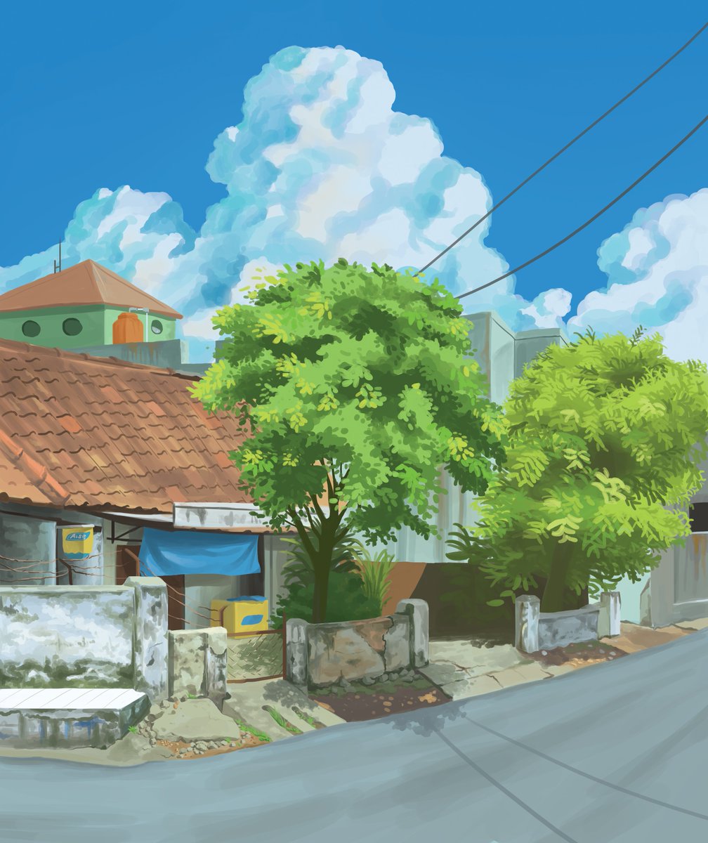 bajrul's tweet photo. @ernestprakasa Izin share Bang, ilustrator background art dengan latar Bandung. Ini personal project yang udah dijalanin semenjak 2015, self proclaimed background artist 😅 https://t.co/Fj8RlXOpwq