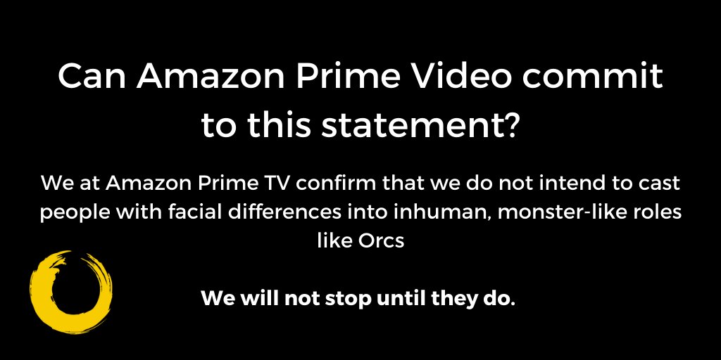 Given that we have not yet had a response, does this make it easier for you?Can you sign off on this statement, so that we can be assured that  @PrimeVideo will not be responsible for the harmful stereotyping of people with facial differences?  @AmazonStudios  @JeffBezos