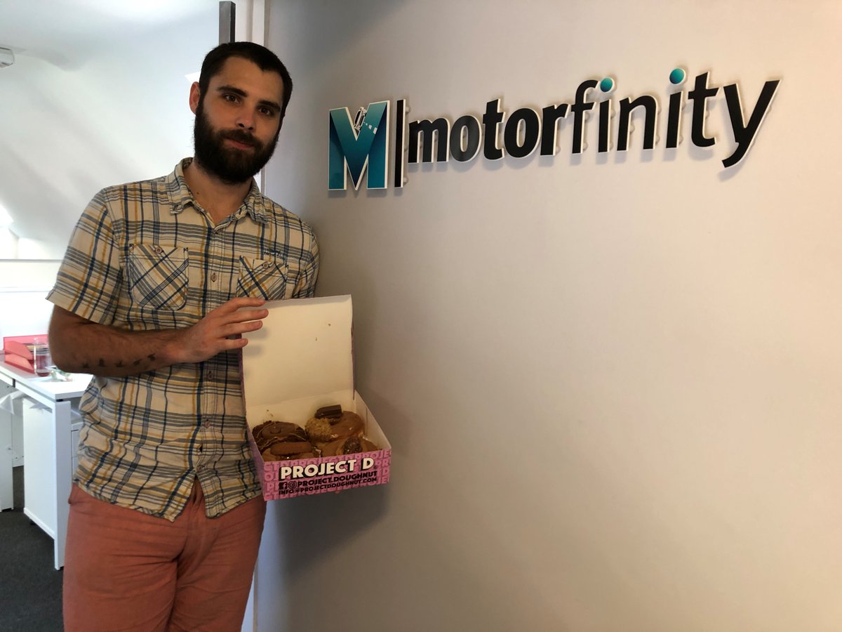Motorfinityuk's tweet photo. Yay Lindsay is happy with her new car and Tom is happy with his doughnuts  - Thank you Lindsay. https://t.co/NmGxgrG2Mh