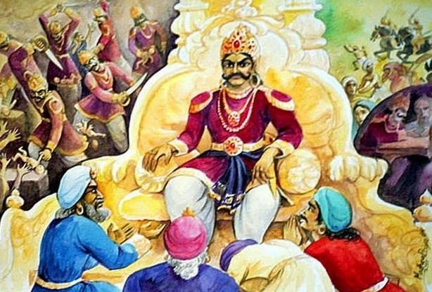 Kamsa became too powerful, & people on earth as well as Devas (the celestial beings) suffered under his tyrannical rule. Moved by the earnest prayers of the sufferers, Lord Vishnu decided to take birth in human form & annihilate the evil forces headed by Kamsa.