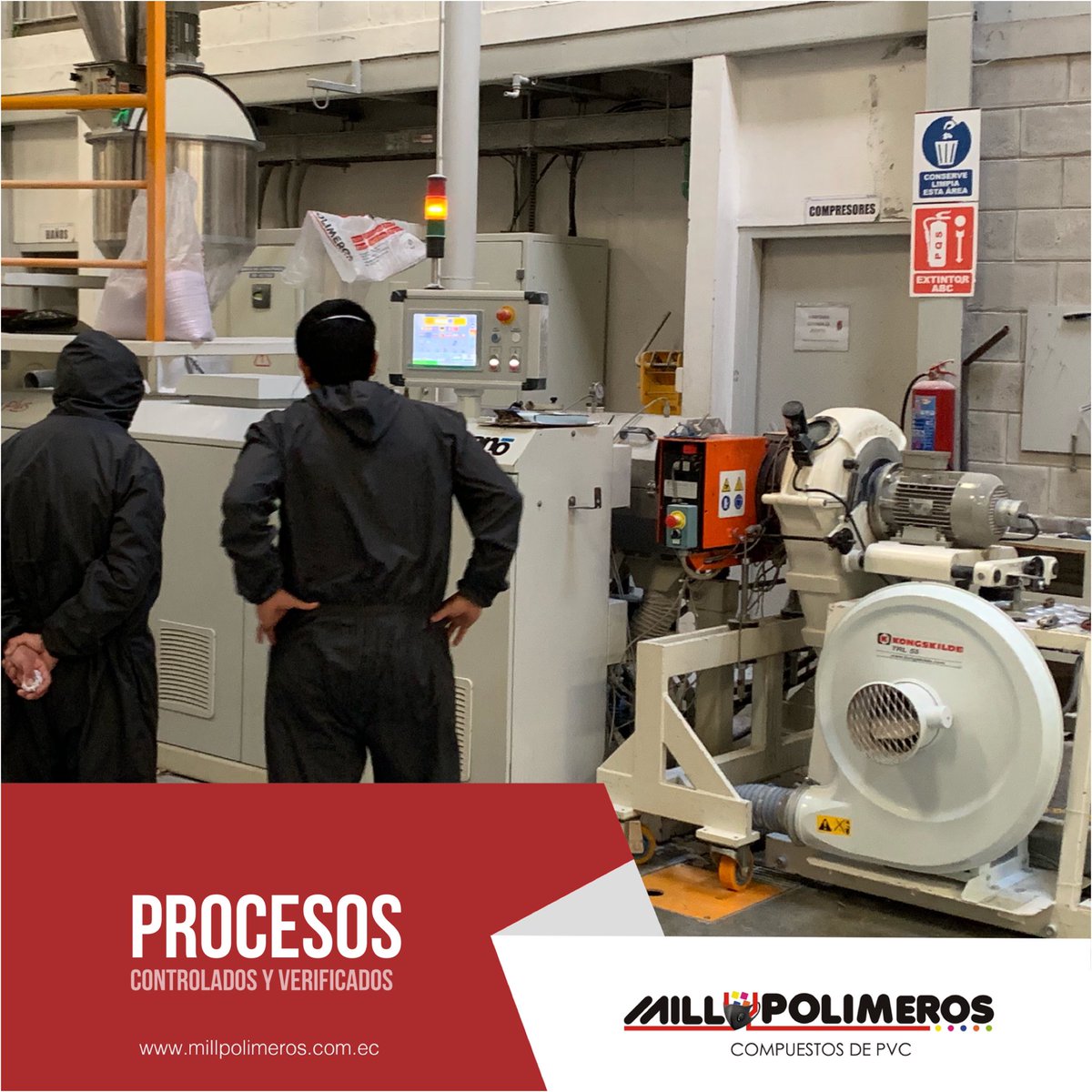 Todos los procesos que realiza Millpolimeros son controlados y verificados por ingenieros y personal técnico altamente capacitado. 👷🏻👷🏼‍♀️

#millpolimeros #compuestosdepvc #pvc