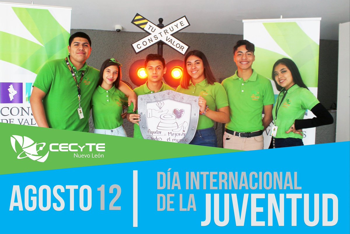 El 12 de agosto celebramos el Día Internacional de la Juventud, que busca promover el papel de la juventud en los procesos de cambio y crear un espacio para generar conciencia sobre los desafíos y problemas a los que estos se enfrentan. UN
#FamiliaCECyTENL  #QuedateEnCasa