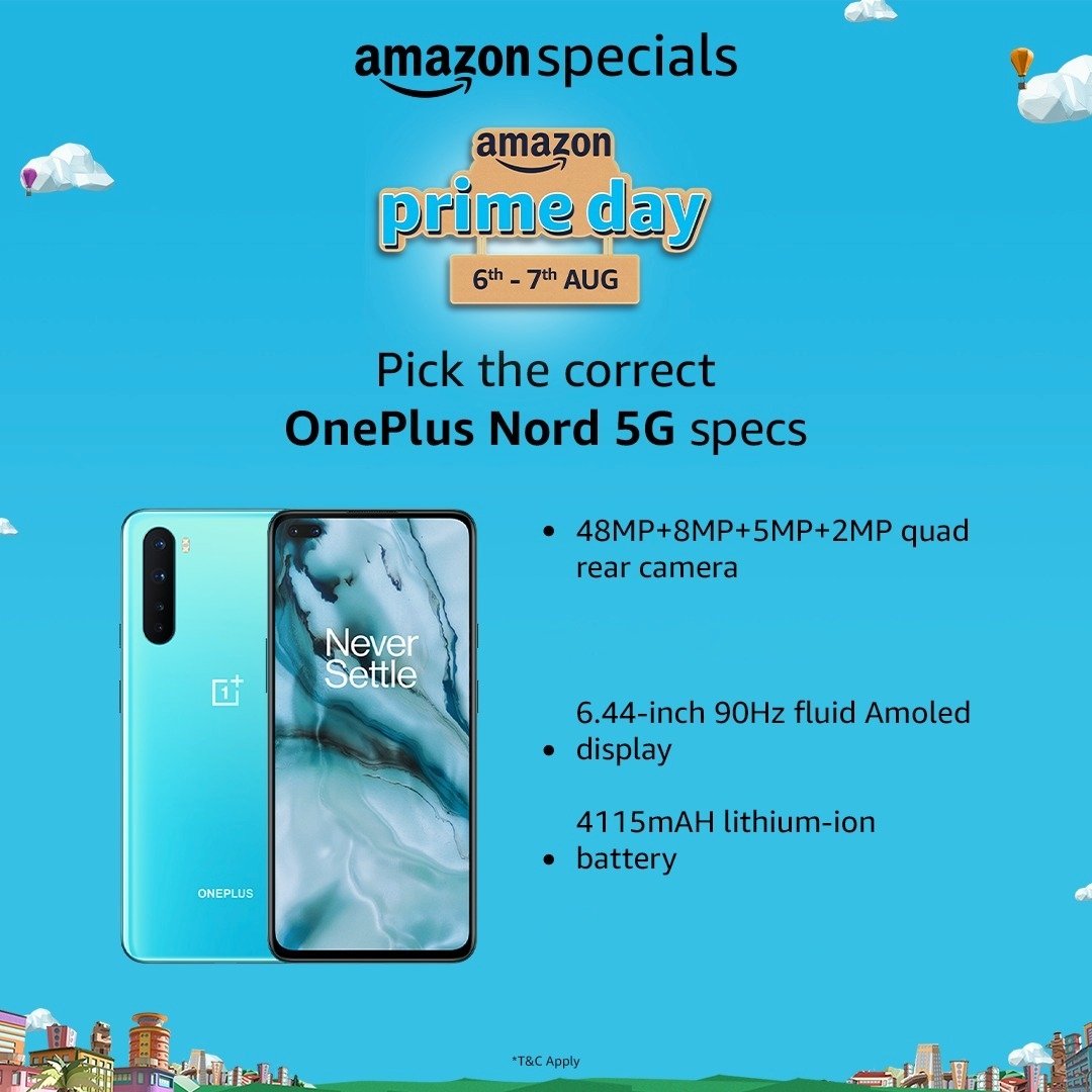 isurenther's tweet photo. #OnePlusNordQuiz @amazonIN @oneplus @OnePlus_IN #AmazonPrimeDay #AmazonSpecialsOnePlusNord5G #AmazonPrimeDayQuize https://t.co/5PWm6GZM09