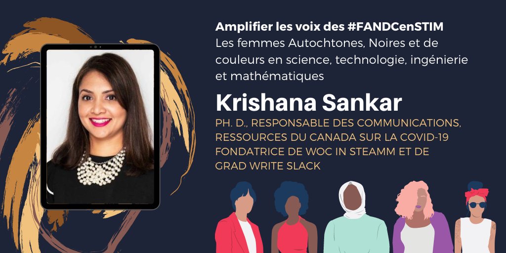 Sarah_Paquet's tweet photo. Pleins feux sur une #FANDCenSTIM : @KrishanaSankar est spécialiste du #diabète et communicatrice scientifique à @UofT et est passionnée de dance et de #santémentale! Elle est cofondatrice de @WOCScan, fondatrice de @gradwriteslack et promeut l'égalité en STIM. https://t.co/IMwqXuWyRf
