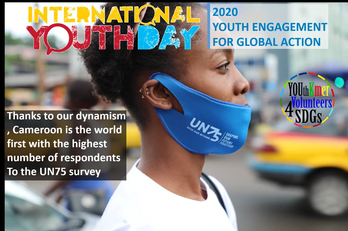 YV4SDGs's tweet photo. Thanks to our dynamism , Cameroon is the world first with the highest number of respondents To the #UN75 survey
We Thanks the Organizations and more than 100 volunteers who engaged with us acros the #Country during the #Cameroon #UN75 #Caravan 
@UN_Cameroon @JoinUN75 https://t.co/2vCnlbsOg5