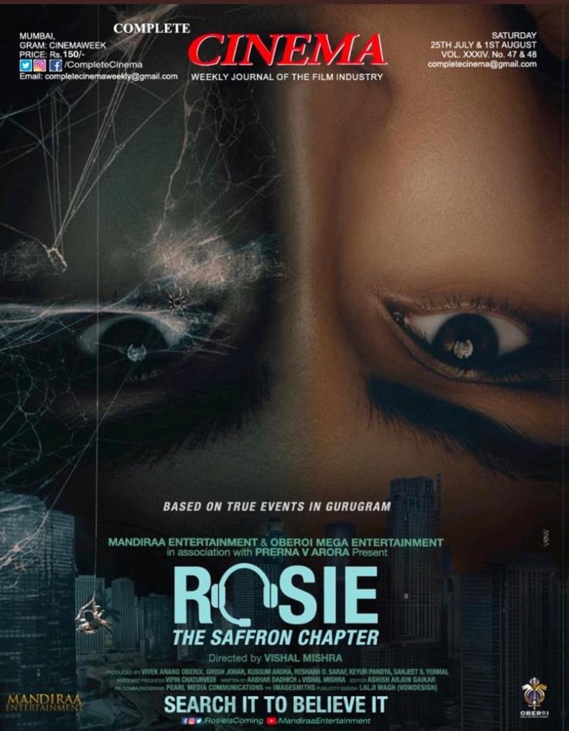 One the BEST in the business @CompleteCinema resumes... & our #Rosie on the cover page! Thank you @atulmohanhere 💗🎉🌈💫 @mandiraa_ent #PrernaVArora @palaktiwarii @vivekoberoi @d_reshabh @IKussum @u_dhanesh @Ikeyurpandya @sanjeetyermal @mishravishal