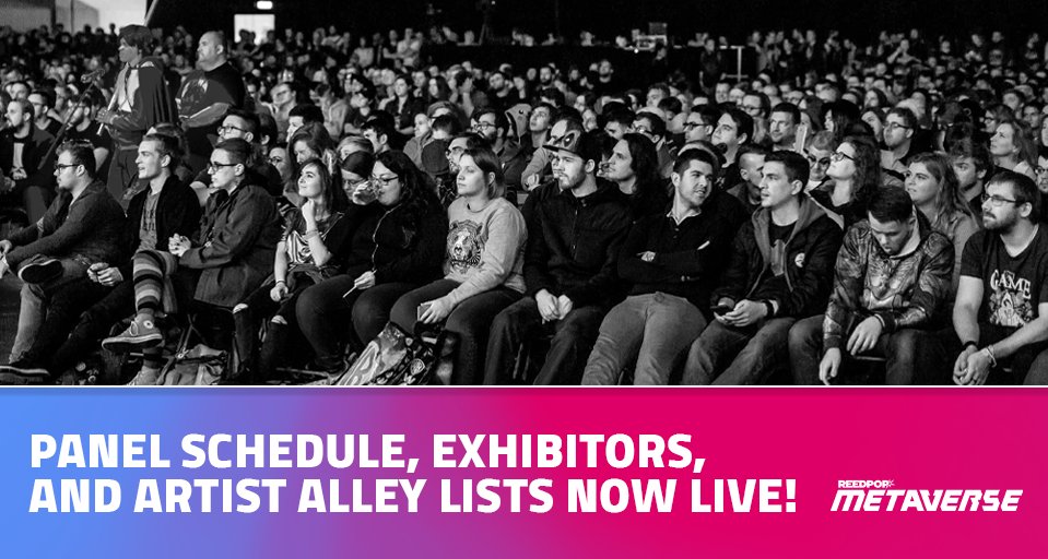 MCMComicCon's tweet photo. It's the moment you've been waiting for... the Artist Alley &amp; Exhibitor lists &amp; full panel schedule are LIVE! 💥 Check 'em out! What are you most excited for in the #ReedPopMetaverse?

AA  https://t.co/LCbGVoUqlo
Exhibitors: https://t.co/ojylCN52OX
Panels: https://t.co/po9Mla7FKa https://t.co/JjXgbltUkm