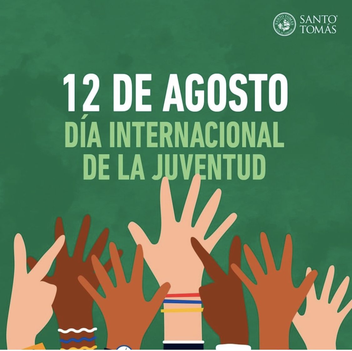 SantoTomasLS's tweet photo. ¿Sabías que hoy, 12 de agosto, se conmemora el Día Internacional de la Juventud?
Este día es reconocido por la ONU y se conmemora desde 1999, teniendo como objetivo el promover el papel de los jóvenes como agentes de cambio y generar conciencia sobre sus problemas y desafíos. https://t.co/vxinS6b4xI
