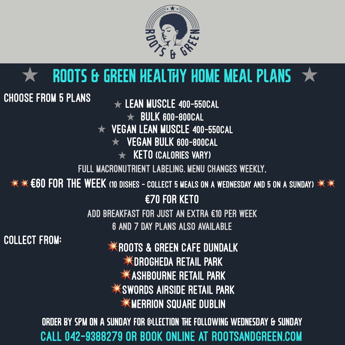 Delicious, healthy, pre-prepared meals, freshly cooked with high-quality local produce. Convenient, nutritionally balanced and clearly labeled, so you have full control of your calorie intake. 
Order now for next Week
#mealplans #louthchat