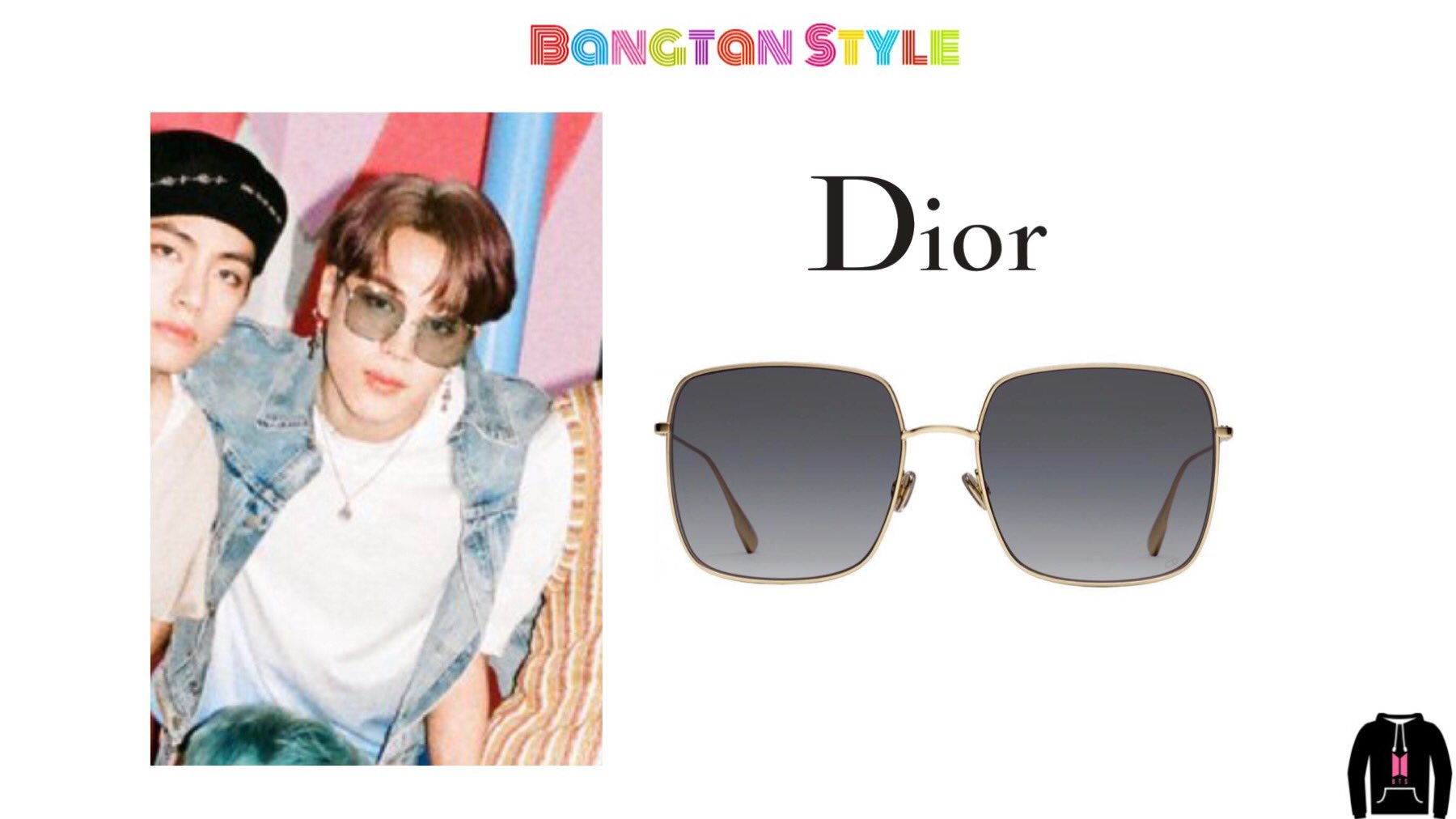 直送商品 Christian Dior スクエアサングラス BTS ジミン着用 canbe