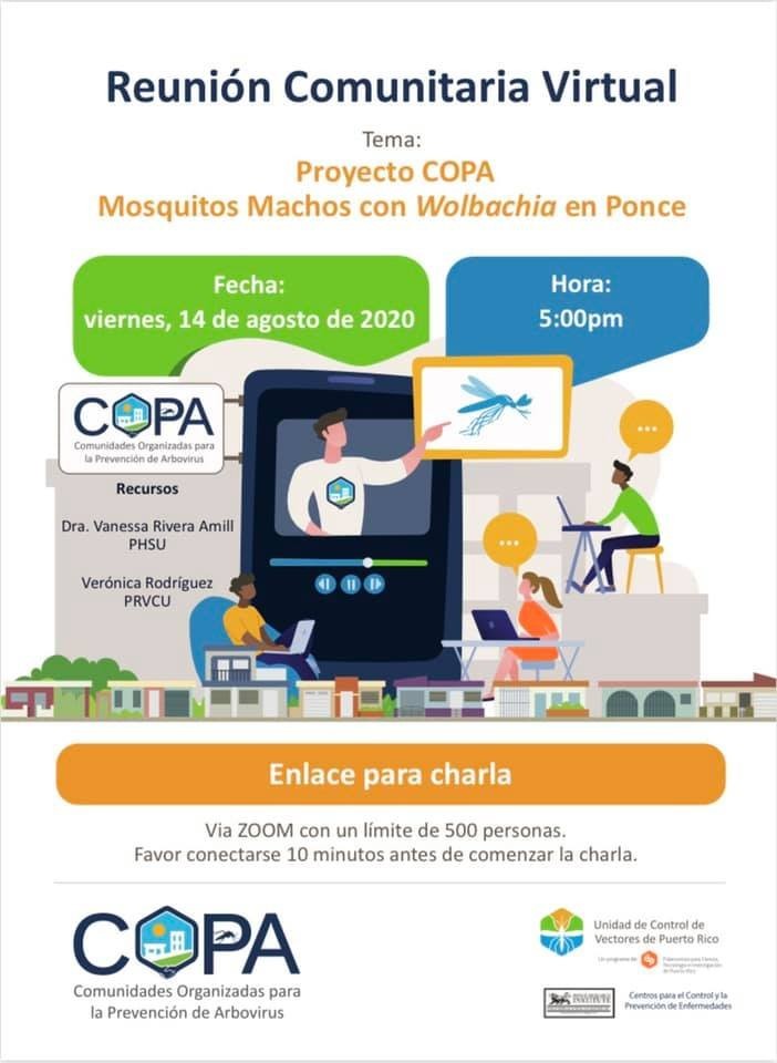 PRVectorControl's tweet photo. Conoce del proyecto “#𝗠𝗼𝘀𝗾𝘂𝗶𝘁𝗼𝘀 𝗠𝗮𝗰𝗵𝗼𝘀 𝗰𝗼𝗻 𝗪𝗼𝗹𝗯𝗮𝗰𝗵𝗶𝗮”, este viernes, 14 de agosto de 2020 de 5:00pm - 6:00pm. Únete accediendo 👉 https://t.co/wKBzRMep1q

#HaztuParte #LaUnidadenAcción #PRVCU #COPA #Wolbachia #MétododeControl https://t.co/kxfPk6KFBP