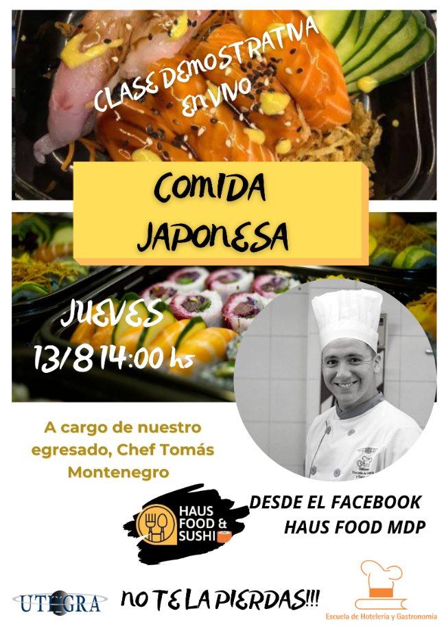 ESCUELAHYG's tweet photo. Mañana desde https://t.co/omH9sXpGH5 te traemos una clase en vivo de Sushi!!!! https://t.co/GbspDkOYSE