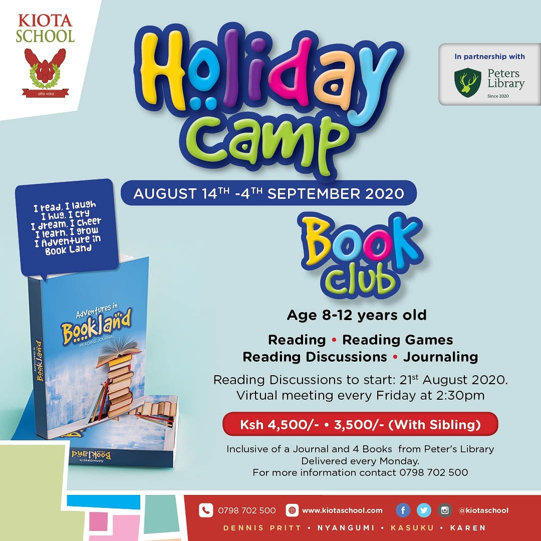 Are you looking for an exciting book club for your children to engage in? Look no further, Kiota School's Book Club powered by Peter's Library is all you need. Great way to build creative writing skills. Don't miss the bus! Click on the link to register. forms.gle/zusaVmsng2p9Pv…