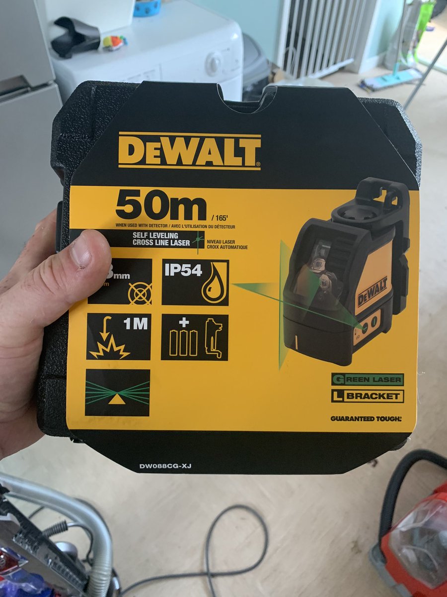 #newtoolwednesday just treating myself to a green line laser level 😎