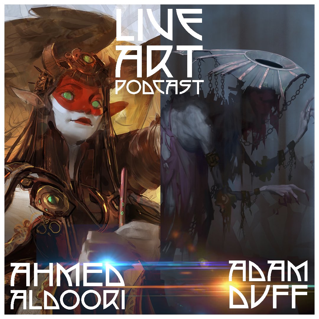 The live art podcast is moving to AHMED ALDOORI’s YouTube channel - Friday August 14th, 7pm eastern -  youtube.com/c/AhmedAldoori #ahmedaldoori #adamduff #liveartpodcast #lucidpixul
