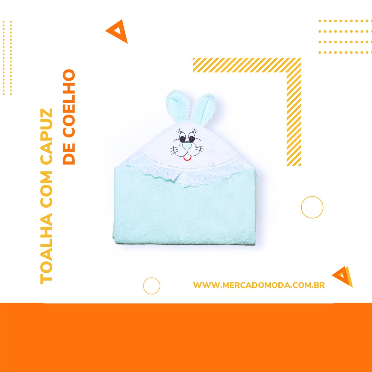 Mercadomoda's tweet photo. Toalha com orelha de coelhinho 🐰🛀👶
100% algodão com tecido suave sendo confortável para o bebê sem deixar de ser fofa. https://t.co/xfXRfSOtk4