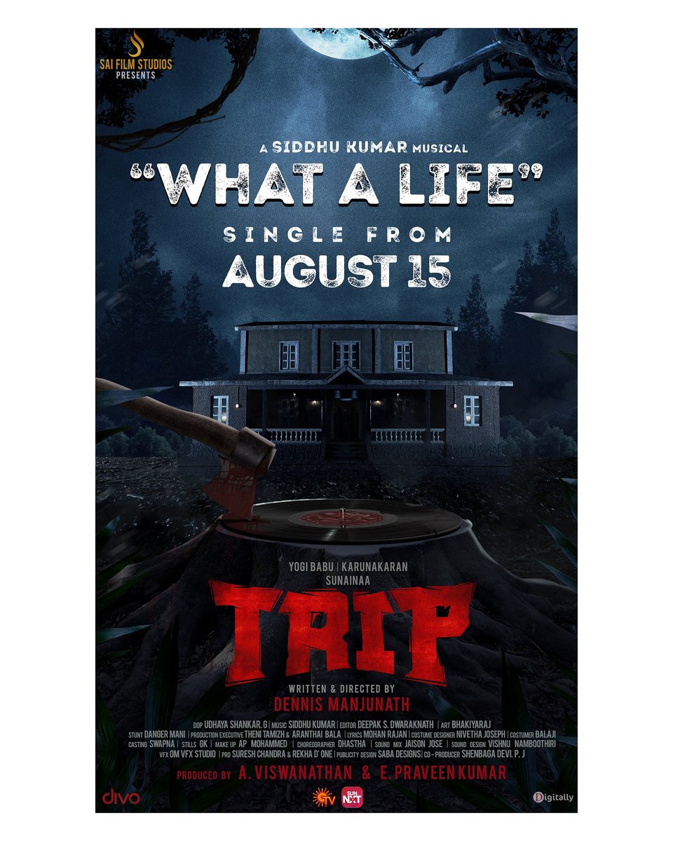 #WhatALife - a wacky 1st Single from #TRIP Releasing on Aug 15th 💥

#TRIPFirstSingleFromAug15

<a href="/studios_sai/">Sai Film Studios</a> <a href="/sunTV/">Sun TV</a> <a href="/iYogiBabu/">Yogi Babu</a> <a href="/TheSunainaa/">Sunainaa</a> #Karunakaran #Gaanabala <a href="/PraveenSurviver/">Praveen_surviver</a> <a href="/Music_Siddhu/">Siddhu Kumar</a> <a href="/DeepakDFT/">Deepak S Dwaraknath</a> <a href="/dennisfilmzone/">Dennis Manjunath</a> <a href="/Vishwa_SFS/">vishwa</a> <a href="/DoneChannel1/">Done Channel</a> <a href="/digitallynow/">Digitally</a>