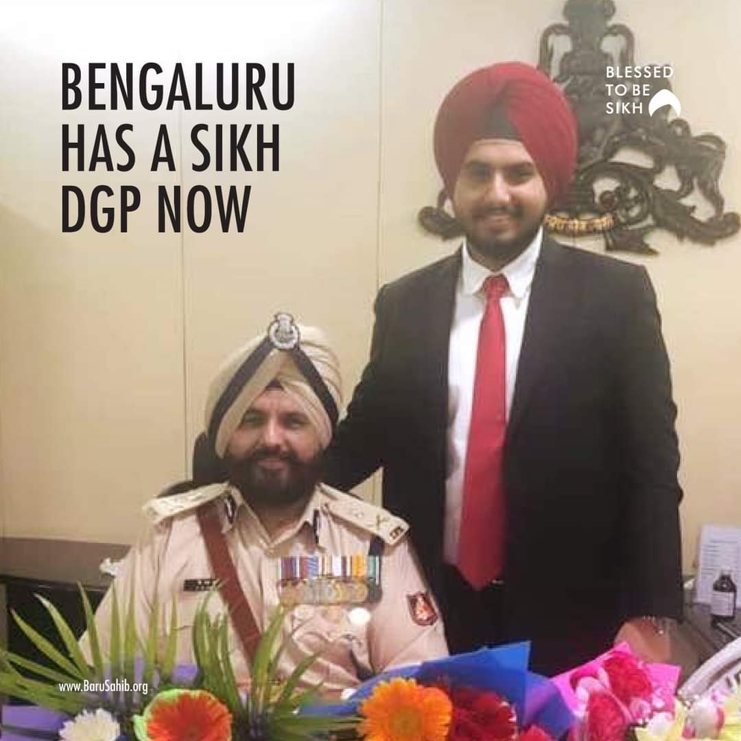 GURINDERSEKHO11's tweet photo. #BlessedtobeSikh #ProudMoment

Bengaluru has a Sikh DGP now

#P_S_Sandhu has been appointed as the new DGP Criminal Investigation Department, Special Units &amp; Bengaluru.

Proud moments for Sikh community.

We Congratulate PS Sandhu on his promotion.

News Credit: Jaspal Virk https://t.co/AgYgKXhNcJ