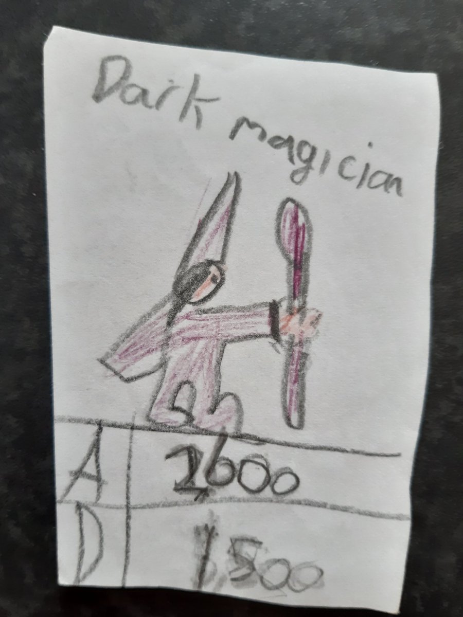Day 5: My version of the Dark magician. Can't fault it too much because I'd made sure it had the key components: a staff and pointy hat.The cape is a little unnecessary though.