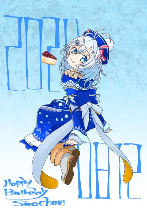 「siro (dennou shoujo youtuber siro) blue dress」Fan Art(Latest)