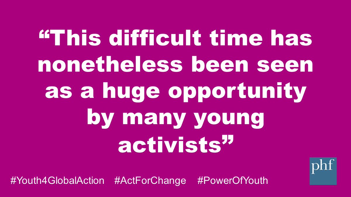 Across society, people are re-evaluating norms and shifting practices quickly.  #Youth4GlobalAction  #PowerofYouth  #ActforChange