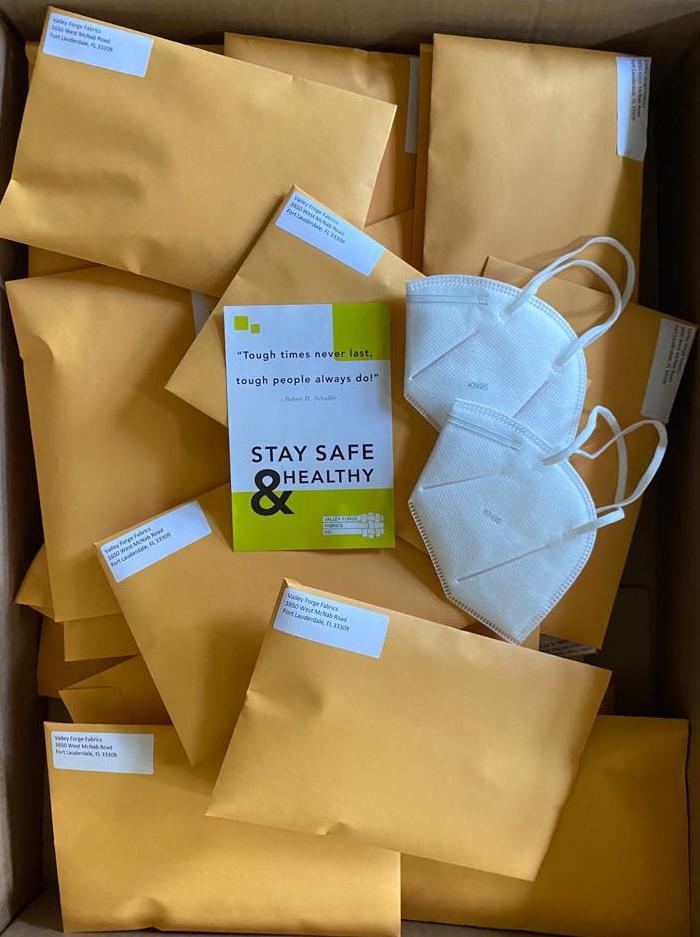 BIG thank you to our design partner Valley Forge Fabrics for sending us this bounty of their Made in the USA masks. We appreciate you! Stay Healthy, Strong &amp; Creative! #mfdesignsg @valleyforgefabrics @interiordesign