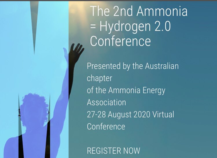 ChemistryMonash's tweet photo. Great speakers lined up for the 2nd Ammonia = Hydrogen 2.0 Conference - register now https://t.co/k1wu3r0t6v #greenenergy #ozchem https://t.co/zvGi7JsO3B