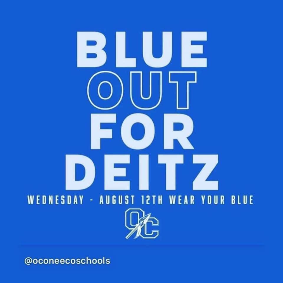 chelseysmanning's tweet photo. Once a Warrior, always a Warrior. Sending love to the @OCHSwarriors family today as they honor the legacy of @OCHSAPdeitz. #deitzchallenge https://t.co/zVLJYC0olL