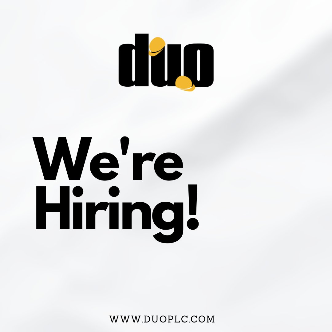 DuoOperations's tweet photo. Vacancy- Site Administrator
Location- Leicester area
Contract- Circa 8 Month, Full time contract.
Immediate Start
For more details and to apply click here:
https://t.co/C7EKXet0yA https://t.co/fs9KQrQMNf