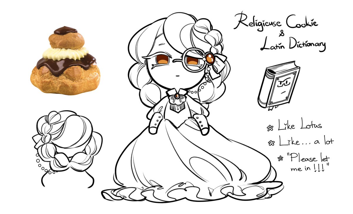 Remember Lotus? Well now she has another "friend" - Religieuse Cookie! 
I kinda forgot that I also have Cookie OCs ??

#cookierunoc 
https://t.co/ss40x8329J 