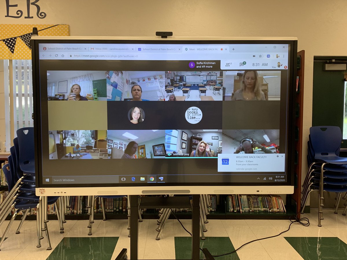 BinksForestES's tweet photo. Welcome Back Staff Google Meeting! Welcome to this EPIC year!! #PivotwithBinks #ExpecttheBestatBinks @MichellaLevy @MsKarenBerard @pbcsd @MrsGreen1997 @SMART_Tech https://t.co/WgAKW9lsPn