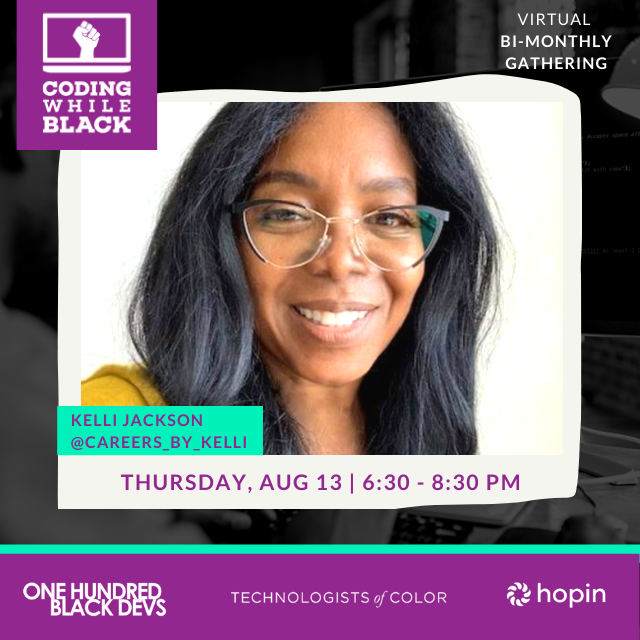techsofcolor's tweet photo. We are so proud to have @careers_by_kelli be apart of this week's #CodeWhileBlack event. Come join us this tomorrow and learn about soft skills. Link to register https://t.co/f2Puy9Pepj and on our website at https://t.co/aauti9hKSM
#techsofcolor #codingwhileblack #atlblacktech https://t.co/OvcuER0680