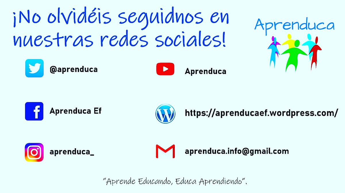 aprenduca's tweet image. Desde todos estos rincones podremos compartir todo tipo de información, opiniones, recursos, contenidos y mucho más sobre Educación Física y docencia.

No dudéis en seguidnos y...¡A compartir!

#aprenduca
#compartirtehacegrande