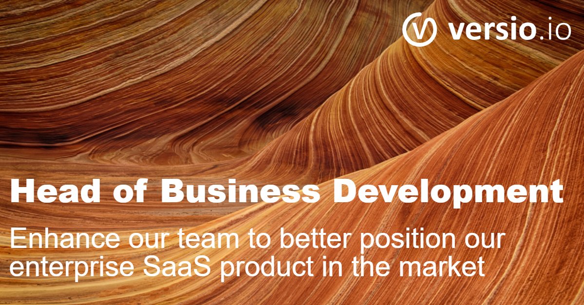 Enhance as a Head of Business Development the Versio.io team to better position our enterprise SaaS product in the market.

versio.io/versio-io-care…

#Career #Job #Berlin #BusinesDevelopment