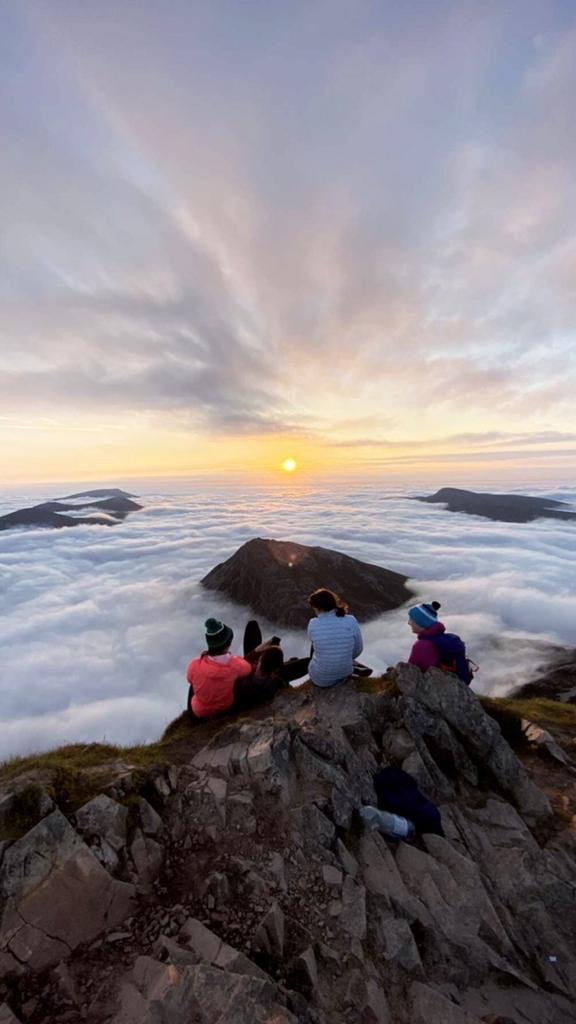 My daughter Kate and friends got up early to catch sunrise on top of Errigal at 5am this morning.