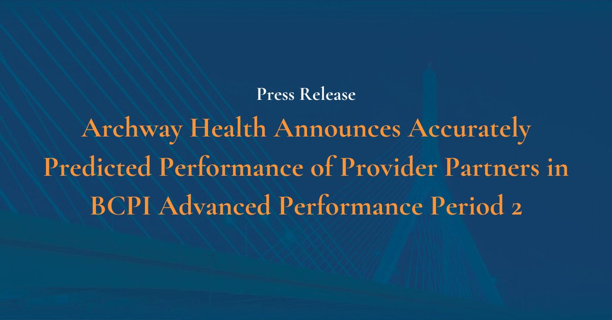 ArchwayHealth's tweet image. In June, CMS released the #BPCIAdvanced reconciliation statement for PP2. We&apos;re excited to share that Archway’s performance projections were within 1% of CMS’ reconciliation statements, resulting in our partners achieving positive financial results. bwnews.pr/2XUu30L