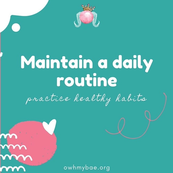 owhmybae's tweet photo. Trying to survive in a pandemic is hard on all of us especially if you're dealing with mental health issues as well. Whether you're WFH or attending online classes or anything, it's good to practice healthy habits for your own mental wellbeing 💕 https://t.co/BZn5g5Xd3X
