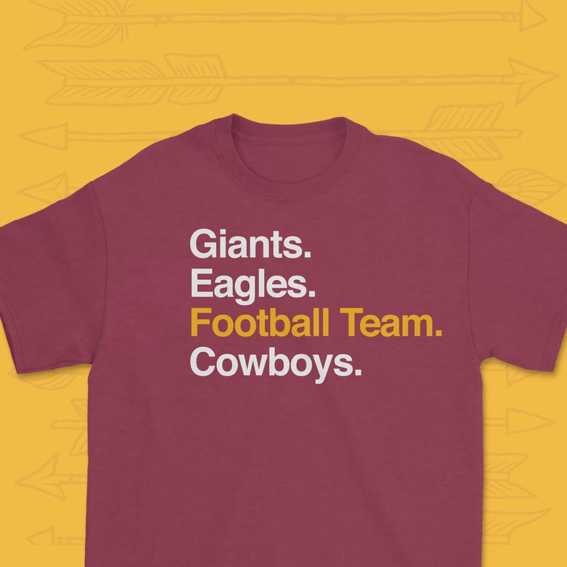 jlourash's tweet photo. @markschlereth I saw this Washington Football Team shirt last night and I figured you would like it. https://t.co/pOaK2owQcx