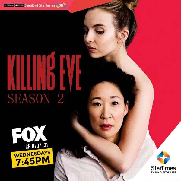 StarTimes_Ng's tweet photo. The game between Eve and Villanelle seems to be a cat and mouse game. With Eve being Villanelle's "weakness", what new stunt will be pulled in this riveting crime drama?
Don't miss fresh episodes of "Killing Eve" Wednesdays at 7:45pm on #FoxAfrica
#killineve #crimedrama https://t.co/pYDULXuZHB