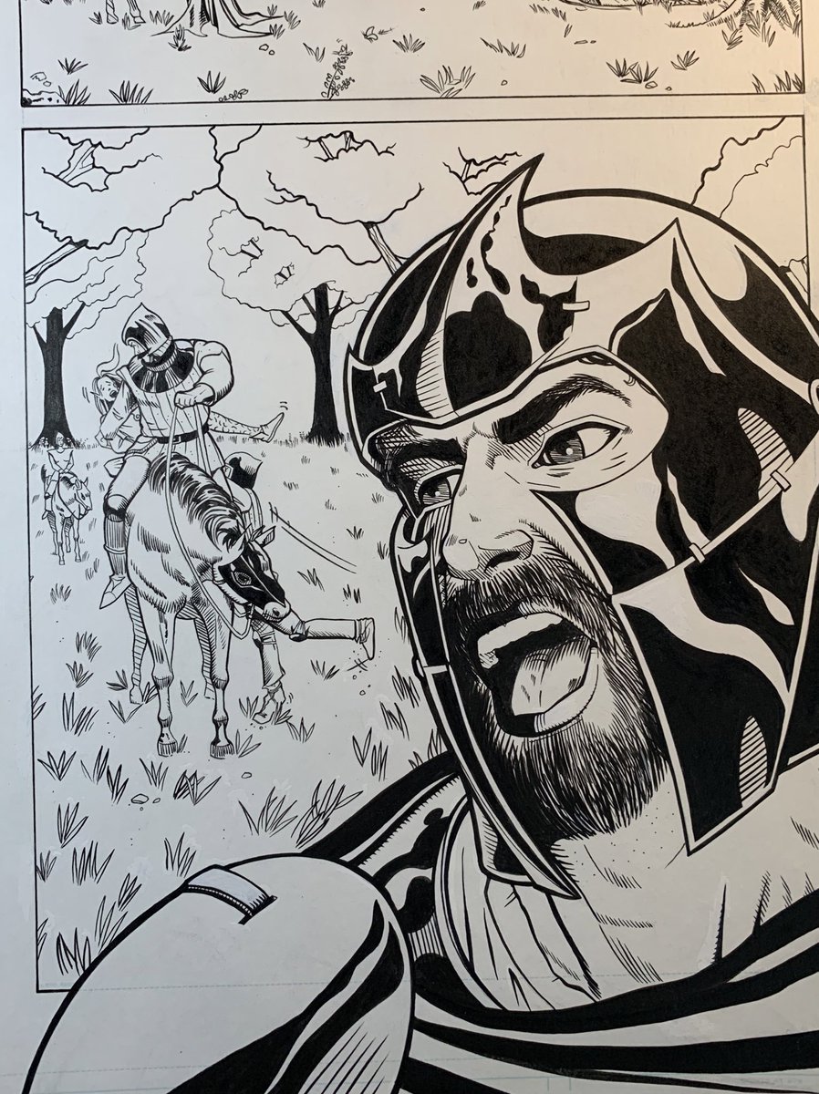 ALeitzerArt's tweet photo. Finished the inks for page 13 tonight. #inking #ink #inkingcomics #inkingcomicbooks #comics #comicbooks #comixbook #indiecomics #indiecomic #indiecomicbook #indiecomicart #indiecomicsarethebest #comicart #comicpageart #comicpageinking #traditionalcomicart #traditionalart #art https://t.co/2fl1pAhrgf