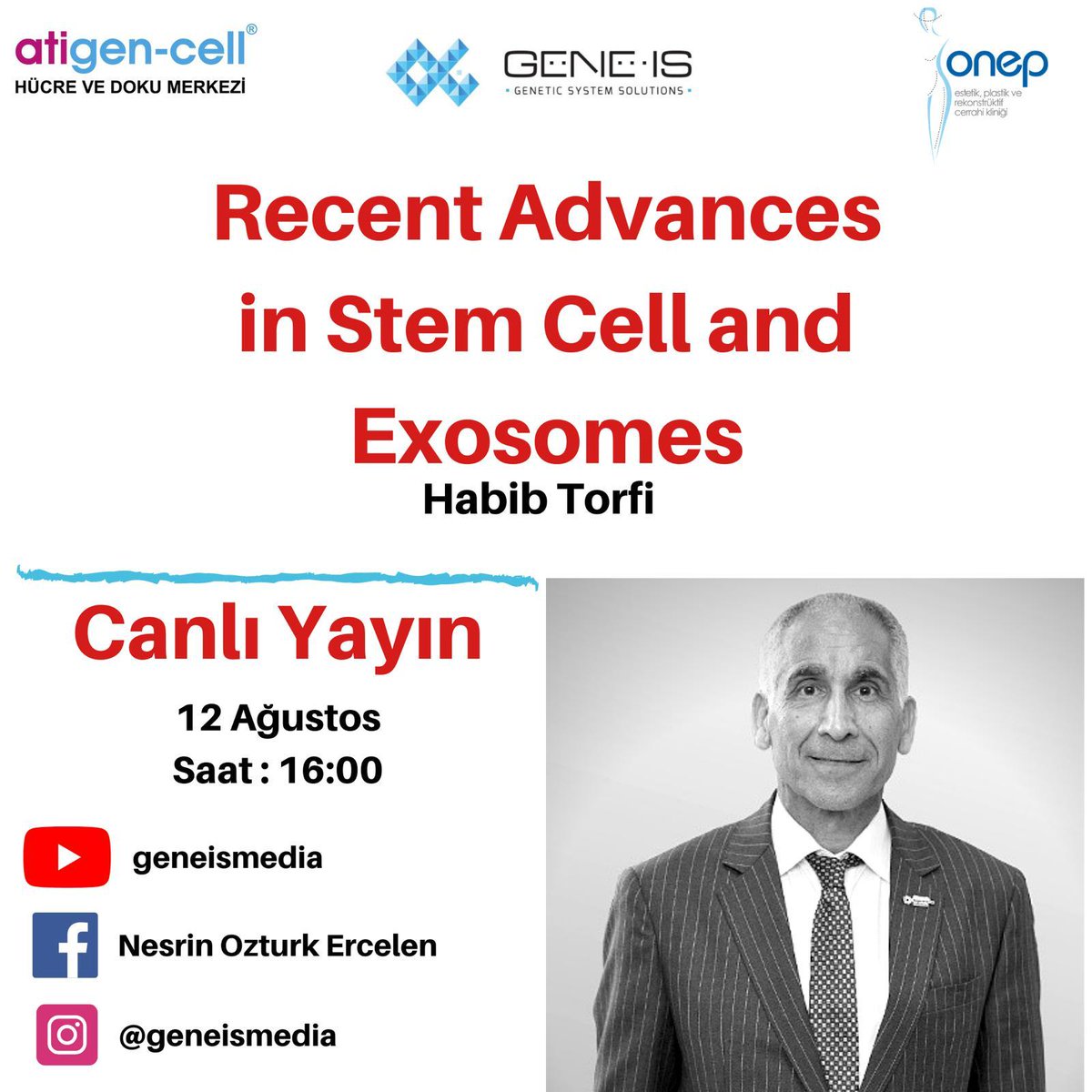 Invitrx's tweet image. Recent Advances in Stem Cell and Exosomes: Habib Torfi 

Watch from Geneis Media Instagram Live on August 12, at 6.00 AM (PT), 4 PM (GMT)

Instagram Live Link: instagram.com/geneismedia/