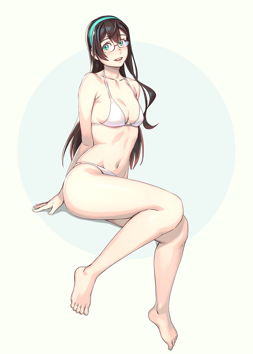 大淀(艦これ) 「暑いのでビキニ ばかり描いちゃいますね 」|ユージのイラスト