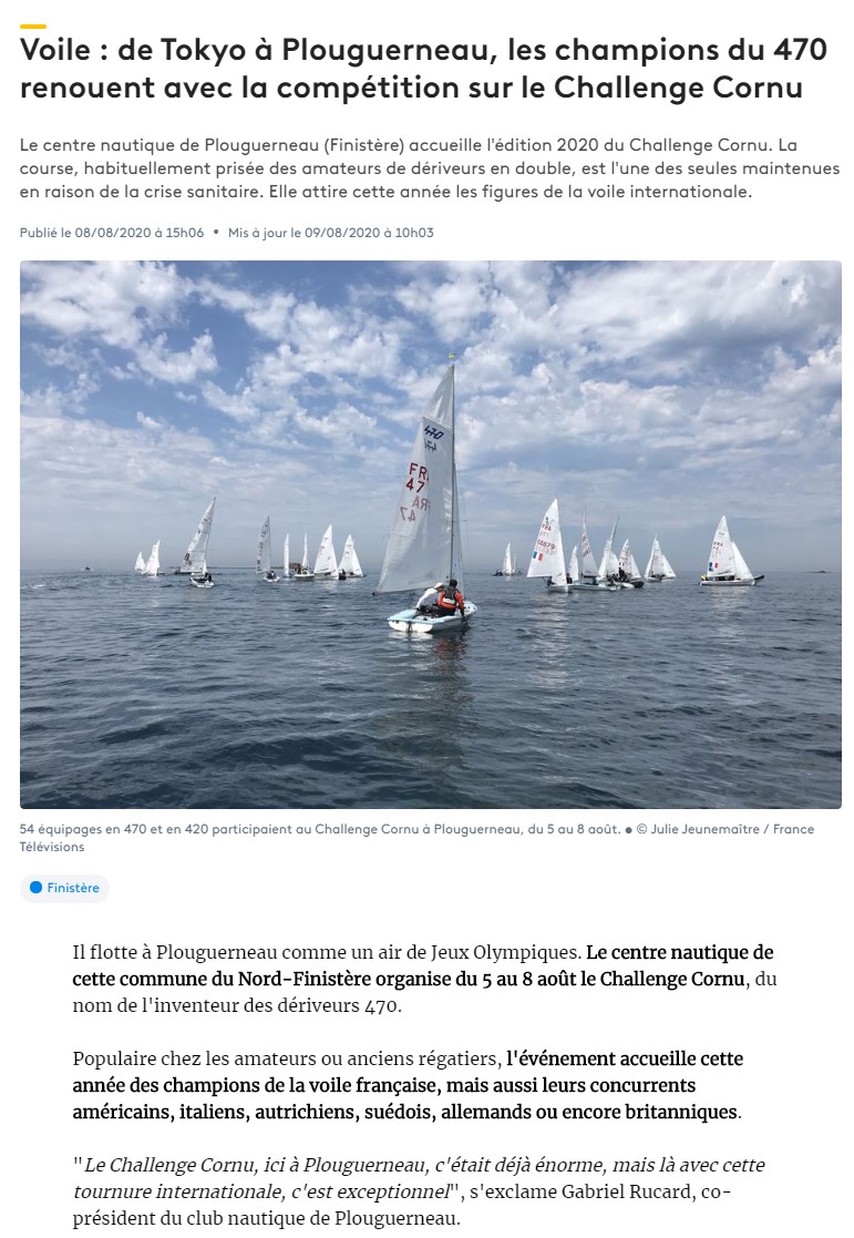 Challenge Cornu - Revue de presse tinyurl.com/y2tafm6s