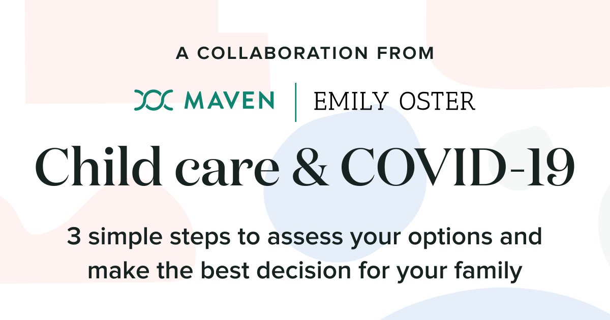 Check out the new, evidence-based (and free) child care decision-making tool created by <a href="/ProfEmilyOster/">Emily Oster</a> and <a href="/mavenclinic/">Maven Clinic</a> to help parents as they make schooling and child care decisions this fall.

explaincovid.org/kids/child-car…