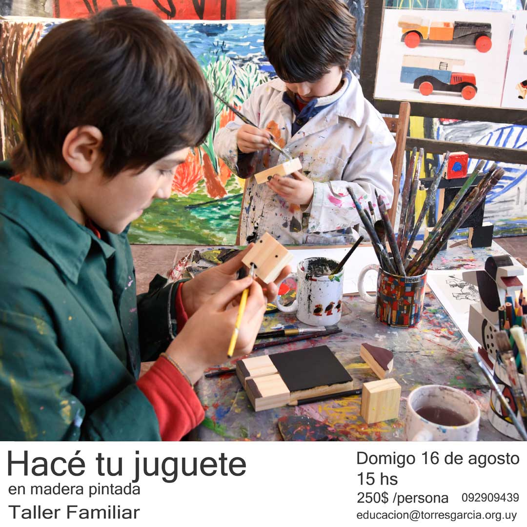 Vení al Museo a festejar el día del niño con tu familia. 

Vamos a jugar con réplicas de los juguetes que JTG creó para sus hijos, y durante el taller cada participante podrá crear su propio juguete en madera.

+info: torresgarcia.org.uy/novedad/el-mus…