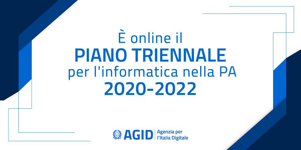 È online il #PianoTriennale per l'Informatica nella PA 2020-2022 📄

Il nuovo documento di indirizzo strategico accompagna la trasformazione digitale del Paese, mirando agli obiettivi e alla misurazione dei risultati 📊

Scopri di più 👇
agid.gov.it/it/agenzia/sta…